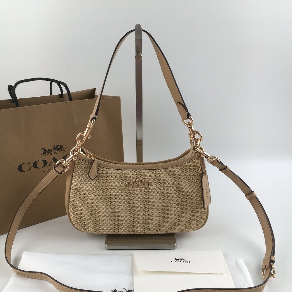 Coach Straw Teri Crossbody Bag